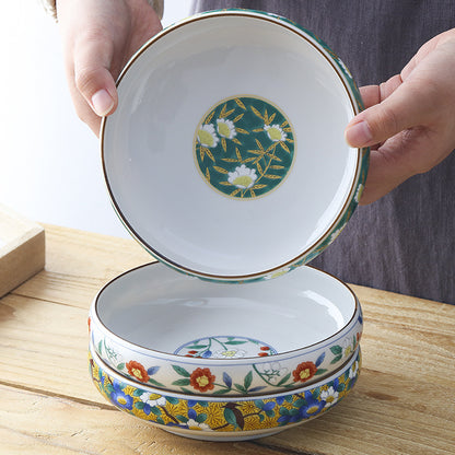 Japanese Imari Small Round Plate, 15 cm (Golden Green Floral Pattern)